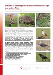Schutz der Rebberge mit Rücksichtnahme auf V&ouml;gel und andere Tiere