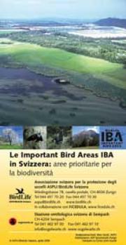 Flyer &laquo;Le Important Bird Areas IBA in Svizzera&raquo;