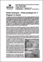Petits biotopes &ndash; Flaques et mares