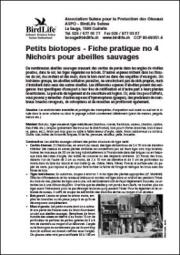 Petits biotopes &ndash; Nichoirs pour abeilles sauvages