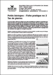 Petits biotopes &ndash; Tas de pierres