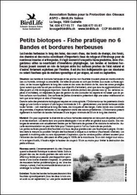 Petits biotopes &ndash; Bandes et bordures herbeuses