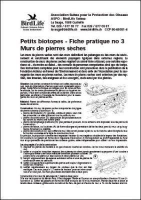 Petits biotopes &ndash; Murs de pierres s&egrave;ches