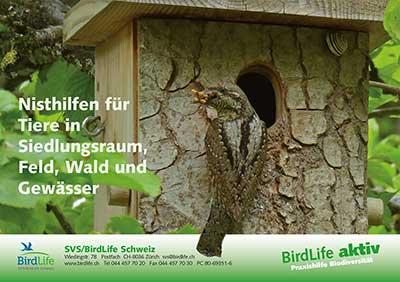 Nisthilfen f&uuml;r Tiere in Siedlungsraum, Feld, Wald und Gew&auml;sser